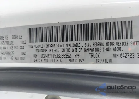 2018 Ram 1500 Slt 4X4 6'4 Box from USA, damaged, VIN 1C6RR7TT5JS300352